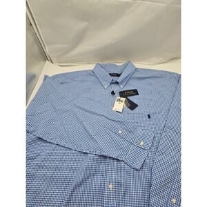 NEW Polo Ralph Lauren Men's Shirt Gingham Long Sleeve Button Down 4XB NWT Preppy